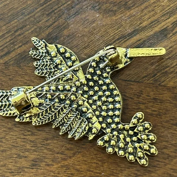 Colorful Hummingbird Brooch - Picture 3 of 3